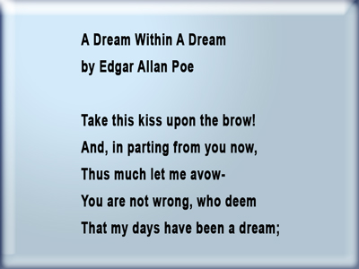 A Dream within a Dream, analysis of the poem